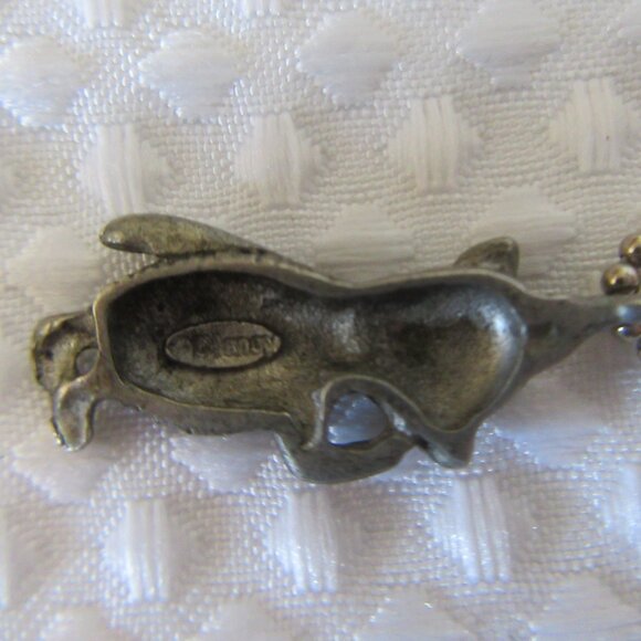 Pewter Winnie the pooh Piglet Necklace Pendant on a Sink Chain - Picture 5 of 9